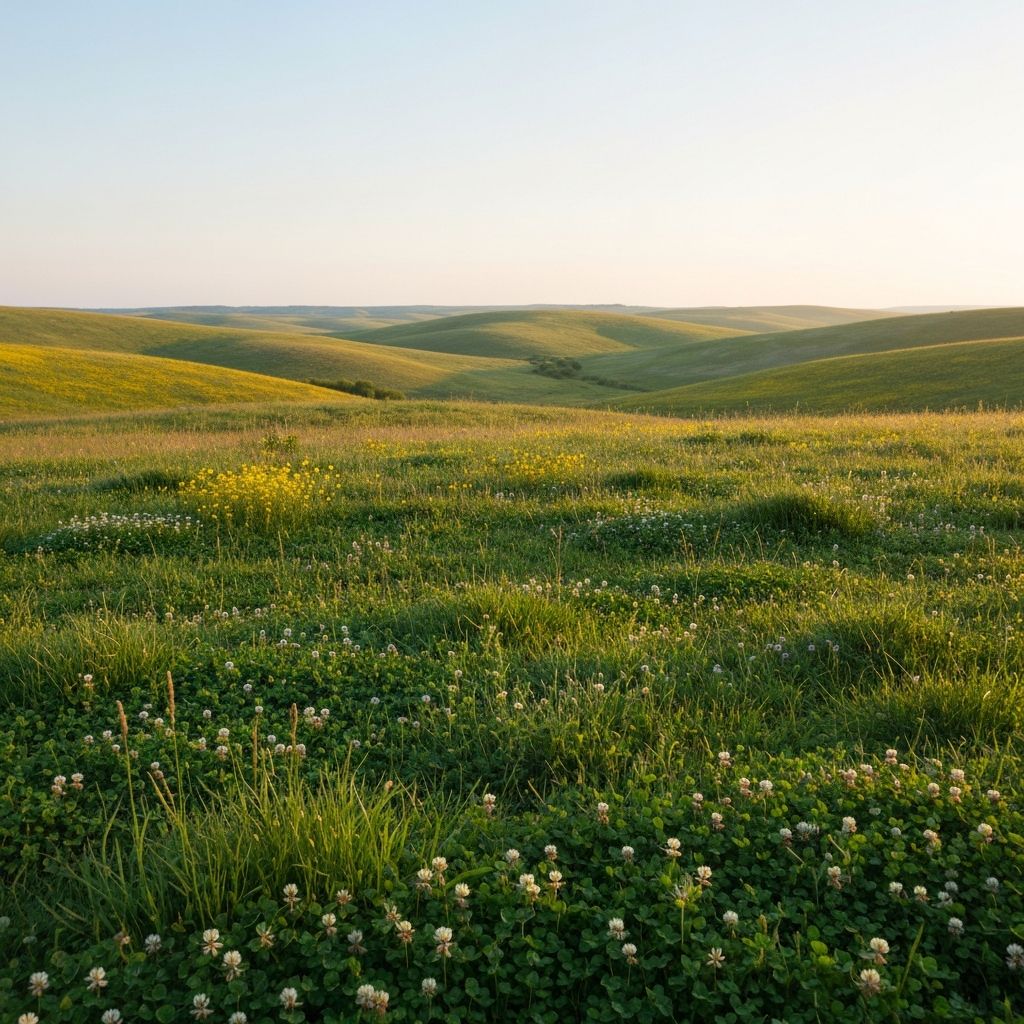 Serene natural landscape with diverse vegetation